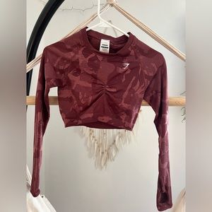 ADAPT CAMO SEAMLESS LONG SLEEVE CROP TOP